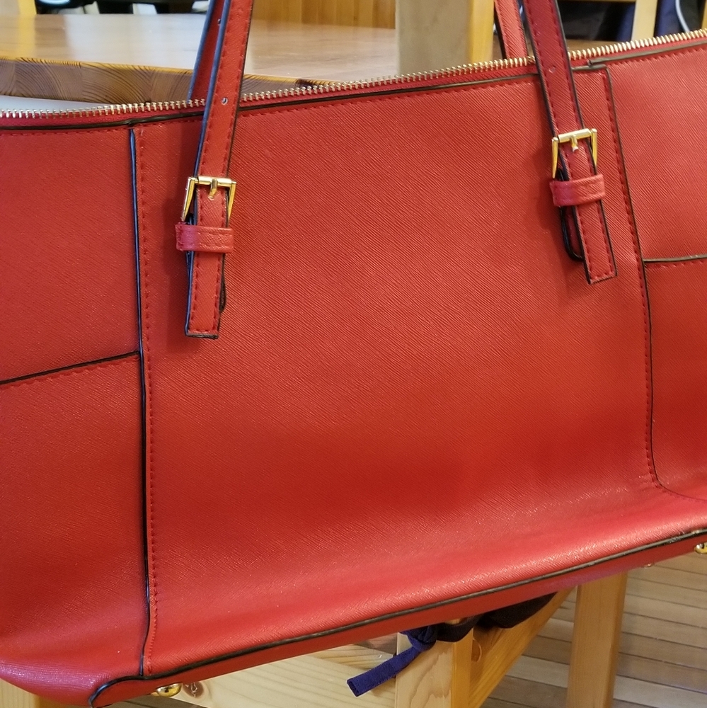 Michael Kors Red Purse - Picture 4 of 6